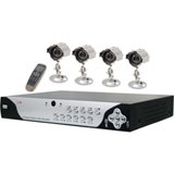 Q-see 4CH H.264 Real-time Dvr 4 Color Ccd Cameras 250GB HDD
