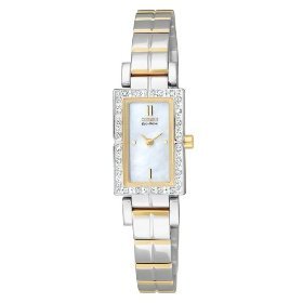 Citizen #EG2584-57D Women's Eco-Drive Silhouette Diamond Accented Two-Tone Dress Watch