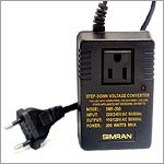 Simran SMF-200 Deluxe 200 Watts Step Down Voltage Converter for International Travel to 220V / 240V Countries ~ Ideal for 