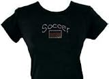Soccer and German Flag Rhinestone Ladies' T-Shirt (Brand New)