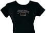Soccer and German Flag Rhinestone Ladies' T-Shirt (Brand New)
