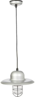 NPower Hanging Pendant Sconce Barn Light - 13in. Dia., Silver