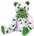 Ty Beanies Babies / Baby CLOVER Irish Bear Plush