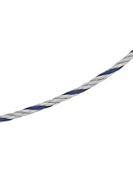 Blue Lacquer Cascade Chain With Bayonette Clasp Stainless Steel Ch324 17 Inch
