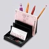 Universal 53502 3-Vertical Sections 5-Compartments Plastic Desk Organizer (Black)