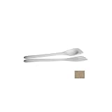 Bugambilia Tahiti Salad Fork And Spoon Serving Utensils, Sand - SS04S