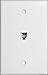 Morris 87011 Midsize Single RJ11 4 Conductor Phone Jack Wall Plate, White