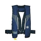 21hc1awf27L. SL160  Deluxe Automatic Inflatable Collar PFD With Sailing Harness MD 3084 Deluxe Auto Inflat. PFD W/Harn. Navy