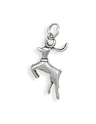 Sterling Silver Reindeer Charm