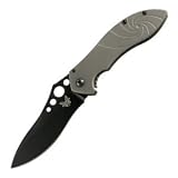 Mini-Skirmish, Titanium Handle, Black Blade, Plain