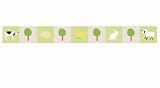 Wallcandy Arts Pink & Green Farm Animal Border  - 1 Kit
