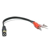 1/4 Inch Stereo Female to Two 1/4 Inch Mono Male - Y cable splitter