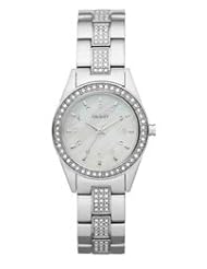 DKNY Glitz Mother-of-Pearl Dial Womens Watch #NY8397
