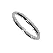 14 KT White Gold 2 MM Comfort Fit 14K Wedding Band Ring