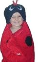 Animal Hooded Towel Wrap - Ladybug Animal Towel - Toddler to Adult Cotton Hooded Bath, Pool, or Beach Hooded Towel