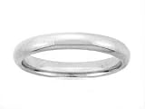14 KT White Gold Comfort Fit Wedding Band Plain - 3mm