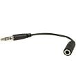 Headphone Adapter for Apple iPhone Recessed Jack, 3.5mm Male Female Extension Plug - Black