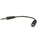 Headphone Adapter for Apple iPhone Recessed Jack, 3.5mm Male Female Extension Plug - Black