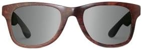 WOOED La Mer Reclaimed Cocobolo Wooden Sunglasses, Medium, Black