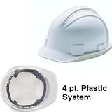 Charger Hard Hat, 4 Suspension White
