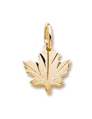 Rembrandt Charms Maple Leaf Charm, 10K Yellow Gold