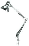 Swing Arm Polished Steel Desk Lamp