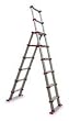 Industrial Grade 2KFG3 Telescoping Ladder, 7 1/2 Ft, Aluminum