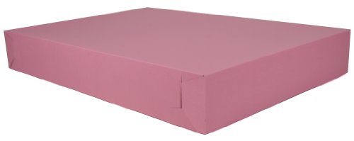 Southern Champion Tray 0899 2-Piece Pink Paperboard Non-Window Lock-Corner Bakery Box, 28