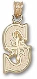 Seattle Mariners "S" 5/8" Pendant - 10KT Gold Jewelry