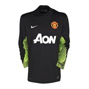 Manchester United Away Goalkeeper Shirt 2011/12 - Black/Volt - Kids - XSB 24/26 Chest (60/66cm)