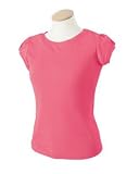 Desert Wash Womens Tee Rib Scoop Neck With Puff Sleeve T-Shirt Dw600