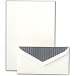 Charcoal Bordered Pearl White Monarch Sheets