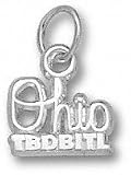 Ohio State Buckeyes Solid Sterling Silver ''OHIO TBDBITL'' 1/4'' Pendant