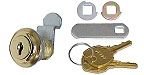 National Cabinet Lock C8060-US3-KD Cam Lock, 1-3/4 Cylinder Length, Brass Finish