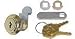 National Cabinet Lock C8060-US3-KA Cam Lock, 1-3/4 Cylinder Length, Brass Finish - Keyed Alike