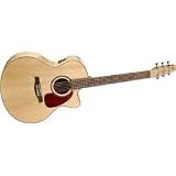 Seagull Performer Cutaway Mini Jumbo Flame Maple High Gloss QI Acoustic-Electric Guitar Natural