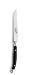 Amefa Virgule Steak Knife Set with Black Handles, 6 Piece