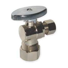 Industrial Grade 1RWG3 Supply Stop, Quarter Turn, Inlet 5/8 In