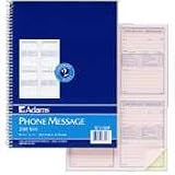 ABFSC1184P Message Book, Spiral, Carbonless, 8-1/16x11