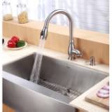 Kraus KHF200-30-KPF2150-SD20 30Farmhouse Single Bowl Stainless Steel Sink with