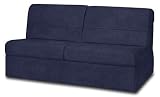 Fairview Royal faux suede Armless TB Sofa