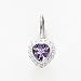 Sterling Silver Amethyst Heart Earrings