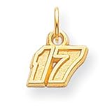 14k NASCAR Matt Kenseth Number 17 Charm