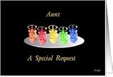 Aunt, Bridesmaid, Special Request, Bridal Party, Gladiator Shoes Card