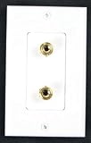 Single Speaker Wall Plate With Gold Plated Binding Posts