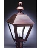 Northeast Lantern 1123-RC-CIM-FST Boston 1 Light Outdoor Post Lamp in Raw Copper with Frosted Glass glass