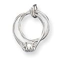 Sterling Silver Wedding Ring Set Charm