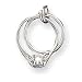 Sterling Silver Wedding Ring Set Charm