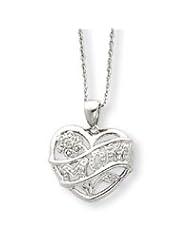 Sterling Silver Diamond Mom Necklace QG2045-18"