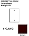 Leviton 85114 1-Gang Blank Oversized Plastic Wallplate - Brown